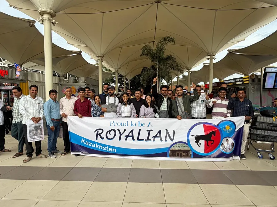 Royal Education student group departing for Kazakhstan, travel arranged by 2our